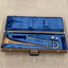 YAMAHA YSL-353 Bb Tenor Trombone Red Brass Bell Used With Hard Case Mouthpiece