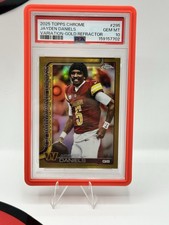 2025 Topps Chrome Jayden Daniels Gold Variation PSA 10 POP 1 FIRST PRINT 01/50