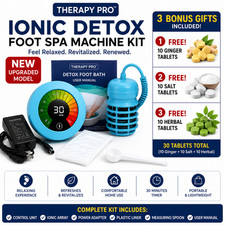 Therapy Pro Ionic Foot Detox Spa Machine Kit w/ 3 Free Tablet Packs