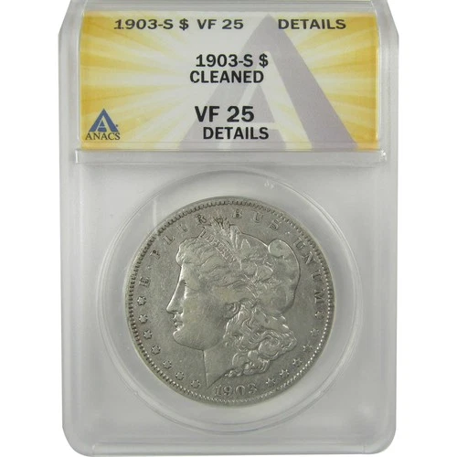 1903 S Morgan Dollar VF 25 Details ANACS Silver $1 Coin SKU:I21739
