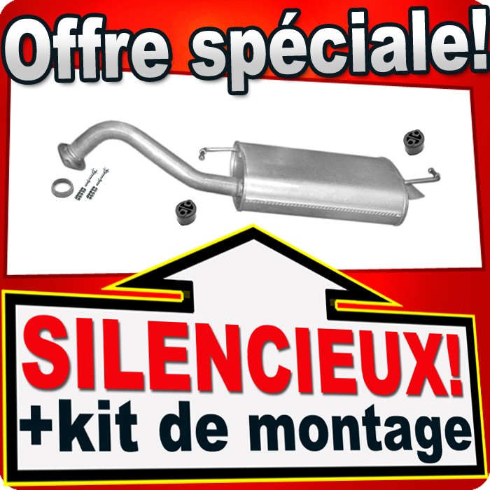 Silencieux pot d'échappement arrière Toyota Corolla 1.6 VVT-i essence et diesel