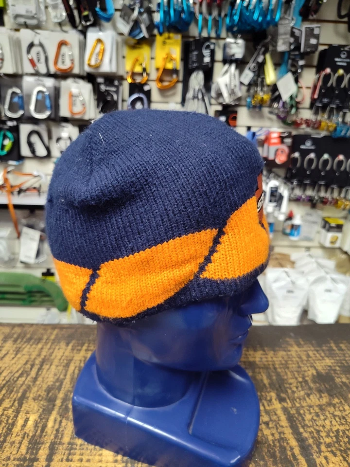 Vintage Spy Beanie 90s Y2K Skater Hat Navy Orange 100 Percent Acrylic Used - Image 3 of 4