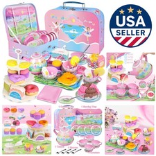 50PC Kids Pretend Tea Set with Ballet Design - Perfect Gift for Ages 3-6