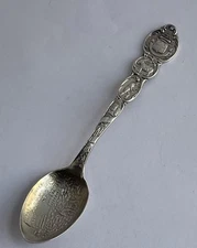 VTG Sterling Silver Spoon Pikes Peak Signal Station Train Mining Mule Indian