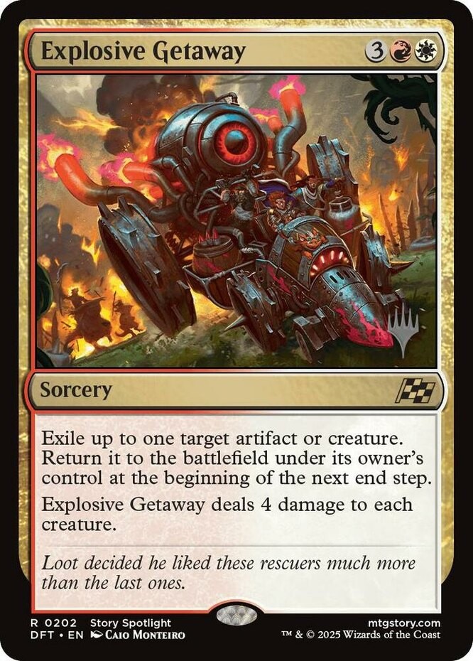 1x Explosive Getaway - Foil - Promo Pack MTG Promo Pack Cards NM Magic Foil