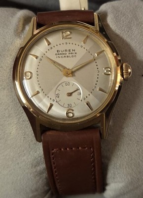 Vintage Armbanduhr Buren Grand Prix   Handaufzug   Cal. 381 - NOS 