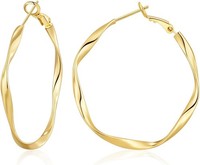 Creolen 925 Sterling Silber Hypoallergen Damen 30-60Mm Schmuck