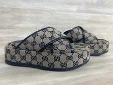 Gucci Monogram Criss Cross Platform Slide Sandals PO1020812 