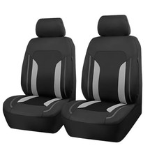 Car Front Seat Covers, Breathable Automotive Front Seat Headrest Covers, Gray