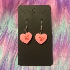 Women  s Heart Shaped "Hug Me" Earrings. Valentine, Lovers, Light Weight. Festive