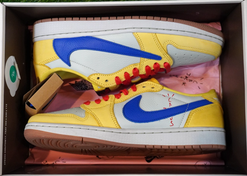 Jordan 1 Retro Low OG 'Travis Scott Canary' (Size 8.5M/10W) *VVNDS/OG All* - Picture 17 of 17