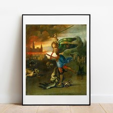 Art print Raphael - Saint Michael and the Dragon giclee poster wall art painting