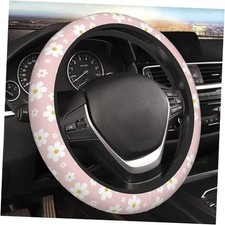 Car Steering Wheel Cover,Universal Non Slip Wheel Protector 15 Inch Pink Flower