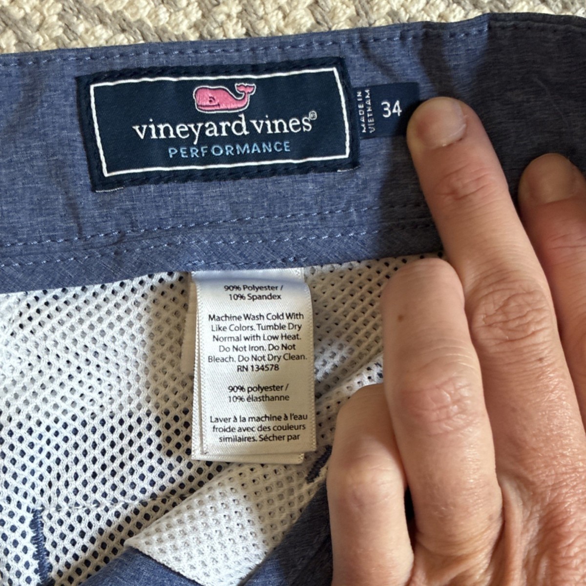 シャロット Vineyard Vines Breaker Performance Chino Shorts Blue Men's Flat