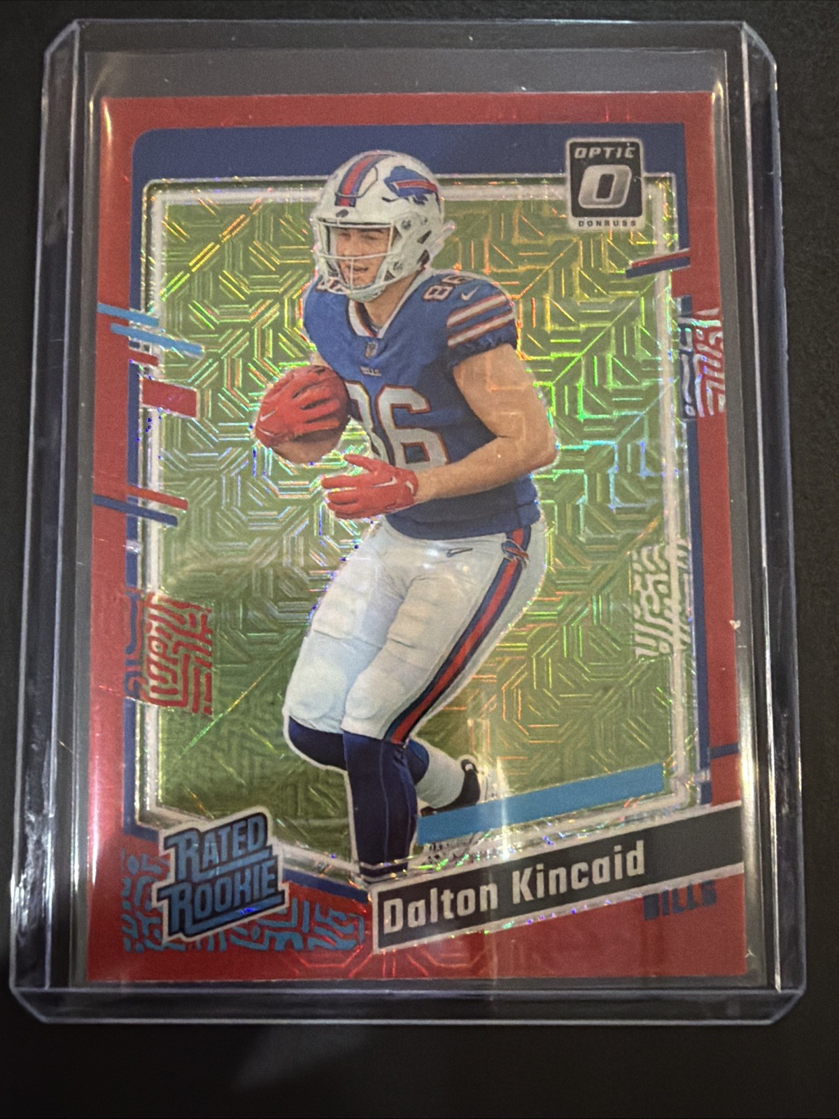 2023 Panini Donruss Optic - Rated Rookie Dalton Kincaid #211 Red Mojo Prizm (RC)