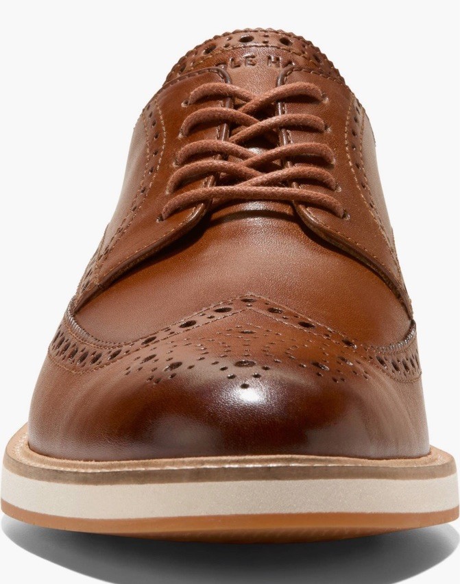 SAOLA Uomo DERBY OXFORDS Cole Haan Morse Grand Wingtip BRITISH TAN