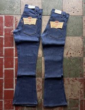 VTG 70s 80s NWT Levi's 646 Flare Dark Denim Jeans Orange Tab Lot Of 2 Size 28x31