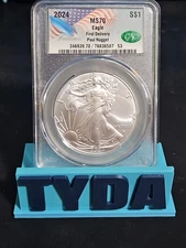 2024 American Silver Eagle CAC MS-70 First Delivery Paul Nugget Signed Label