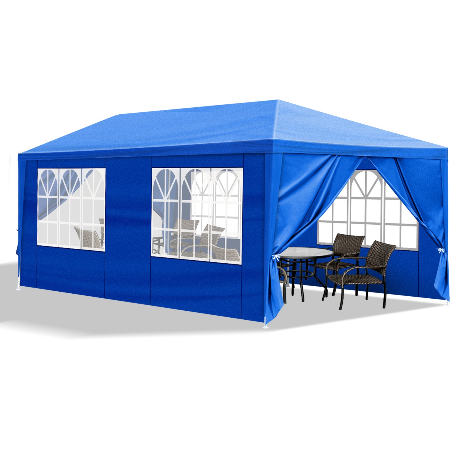 10x20 FT Canopy Outdoor Gazebo Party Wedding Tent w/ 6 Removable Sidewalls