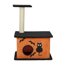 Halloween Cat Tree, Cat Tower Cat Tree for Indoor Cats with Spacious Cat Condo