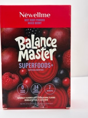 Newellme Balance Master Superfoods+ Beet Root Powder Mixed Berry 14ct New