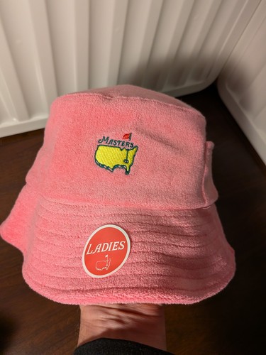 2025 Masters Tournament Pink Ladies Terry Cloth Bucket Hat w/Pocket - Brand New - Picture 3 of 3