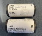 2019 NATIVE AMERICAN $1 P & D ROLL SET SEALED