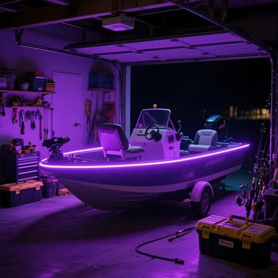 Waterproof IP68 PURPLE LED Strip Light Night Fishing Ultraviolet Boat PCB