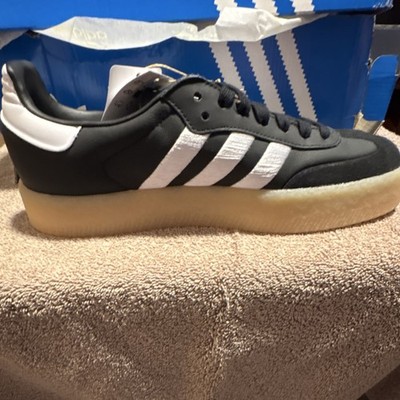 adidas Sambae W Women's Athletic Sneaker Black White Gum ID0436