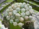 VINTAGE ESTATE fluorite bead chinese authentic antique shou bead necklace — photo 2