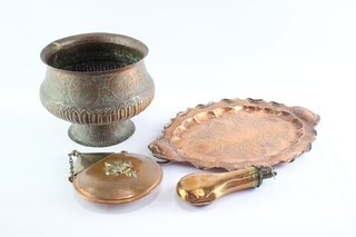 Assorted Copper Ware Inc Persian Bowl Qatar Dynasty 1822g