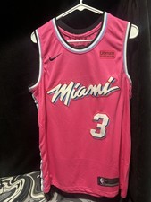 Nike Miami Heat Stitched NBA Jersey Pink - 3 Dwayne Wade Men s Medium