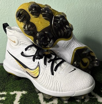 US Men's 10.5 - Nike Alpha Huarache NXT MCS ''White Metallic Gold'' FZ8650-119