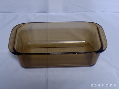 ''Pre-Owned'' Pyrex 213 Amber Loaf Pan 8.5''x4.5''x2.5''