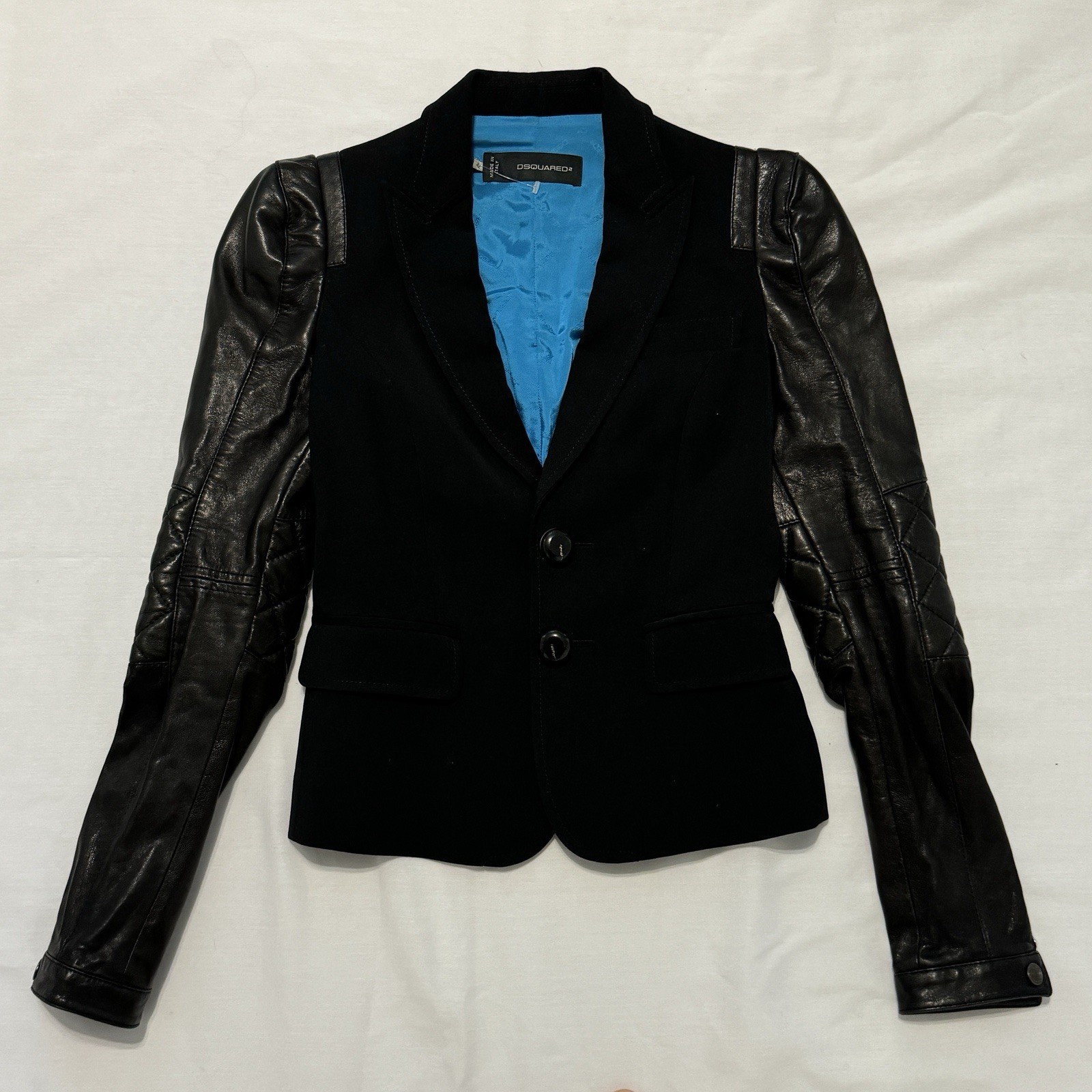 Dsquared2 Colbert Jacket Embroidered Leather Slee… - image 5