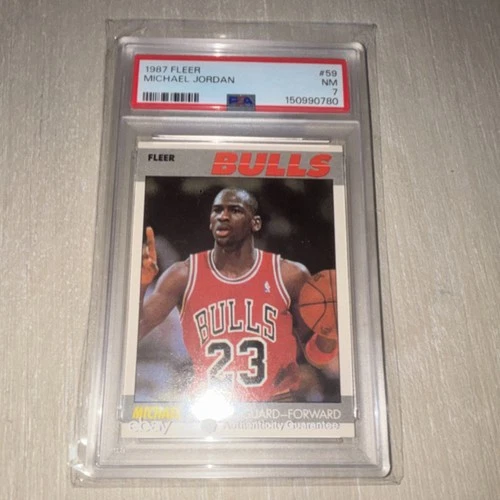 Fleer 1987-88 Michael Jordan #59 Chicago Bulls PSA 7 Graded Basketball Card
