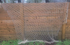 Used Fish Fishing Net Netting - Approx 7x7 Feet -Hangs Nicely Over Fence
