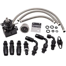 Adjustable Fuel Pressure Regulator kit & 100psi Guage AN6 Fitting  universal