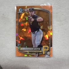 2025 bowman chrome sapphire Konnor Griffin Orange Mojo parallel 25 of 25