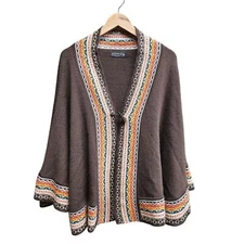 Alpaca womens cardigan Wool Wrap Open Poncho Cape Shawl Blanket Unisex AZ