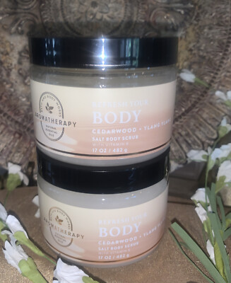 Bath & Body Works Aromatherapy Refresh Your Body Cedarwood Ylang Sea Salt Scrubs