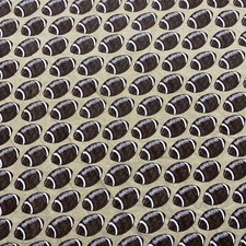 Pottery Barn Kids Twin Flat Sheet Football Footballs Brown Multiple Available