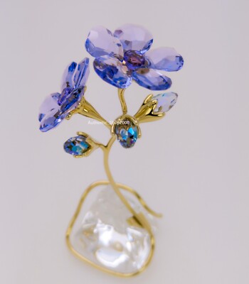 New 100% SWAROVSKI Crystal Florere Rozanne Geranium Flower