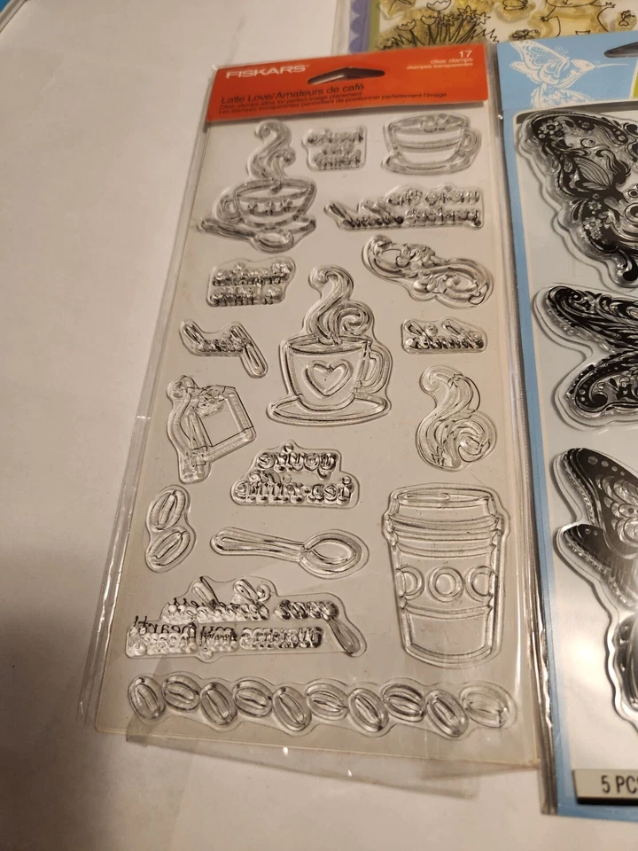 批量 5 张 透明邮票 Stampendous Fiskars Hero Arts Hampton 全新/已开封 — 第 4/4 张图片