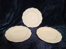 3 Yellow Housewares International Flower & Beaded Pattern Dinner Plate 10 5/8"