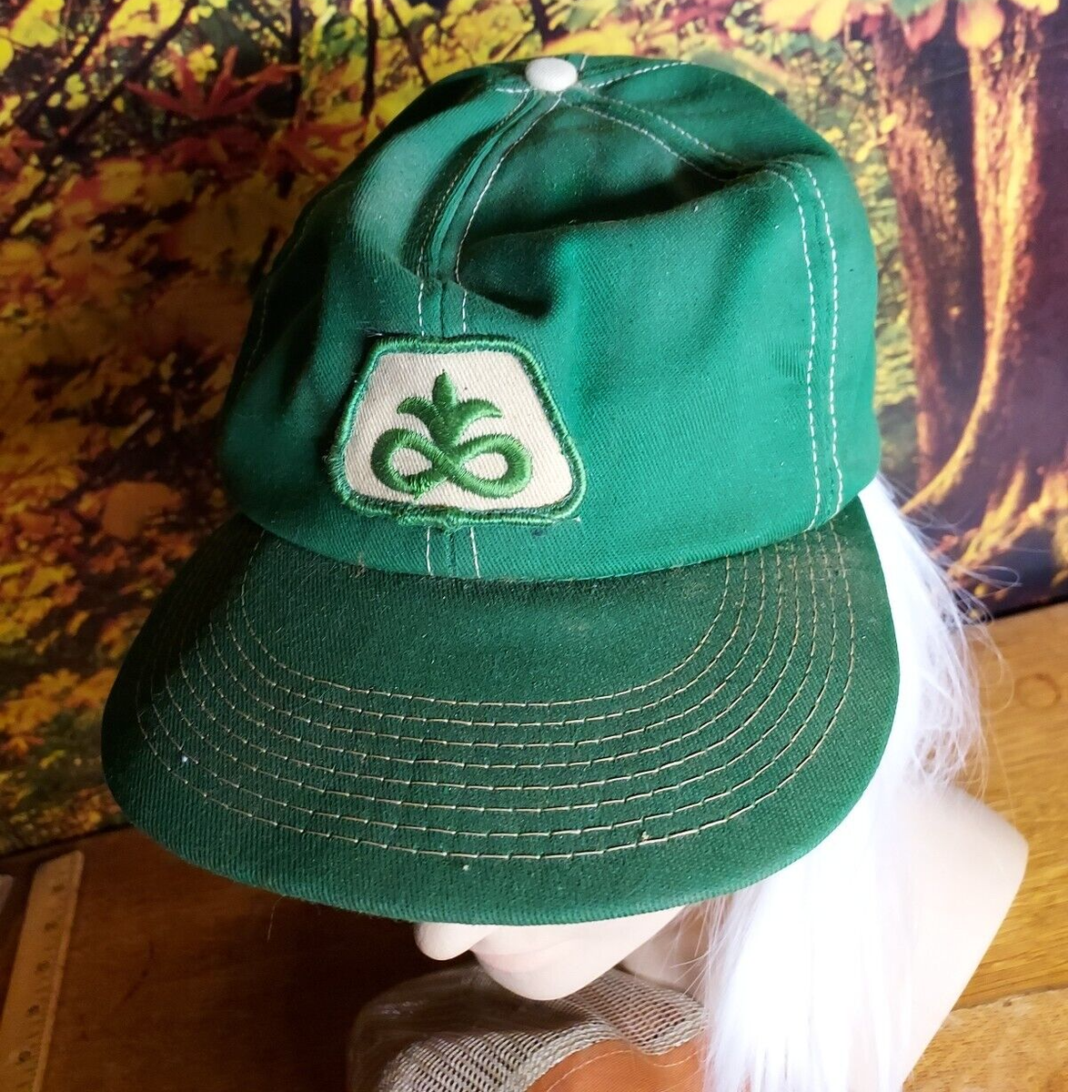 VINTAGE Golden Harvest Asgro Logo Hat Cap SnapBack