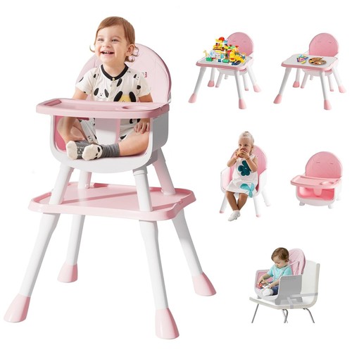 6 in 1 Baby High Chair for Babies and Toddlers,Booster Seat, Kids Learning Table - Picture 9 of 9
