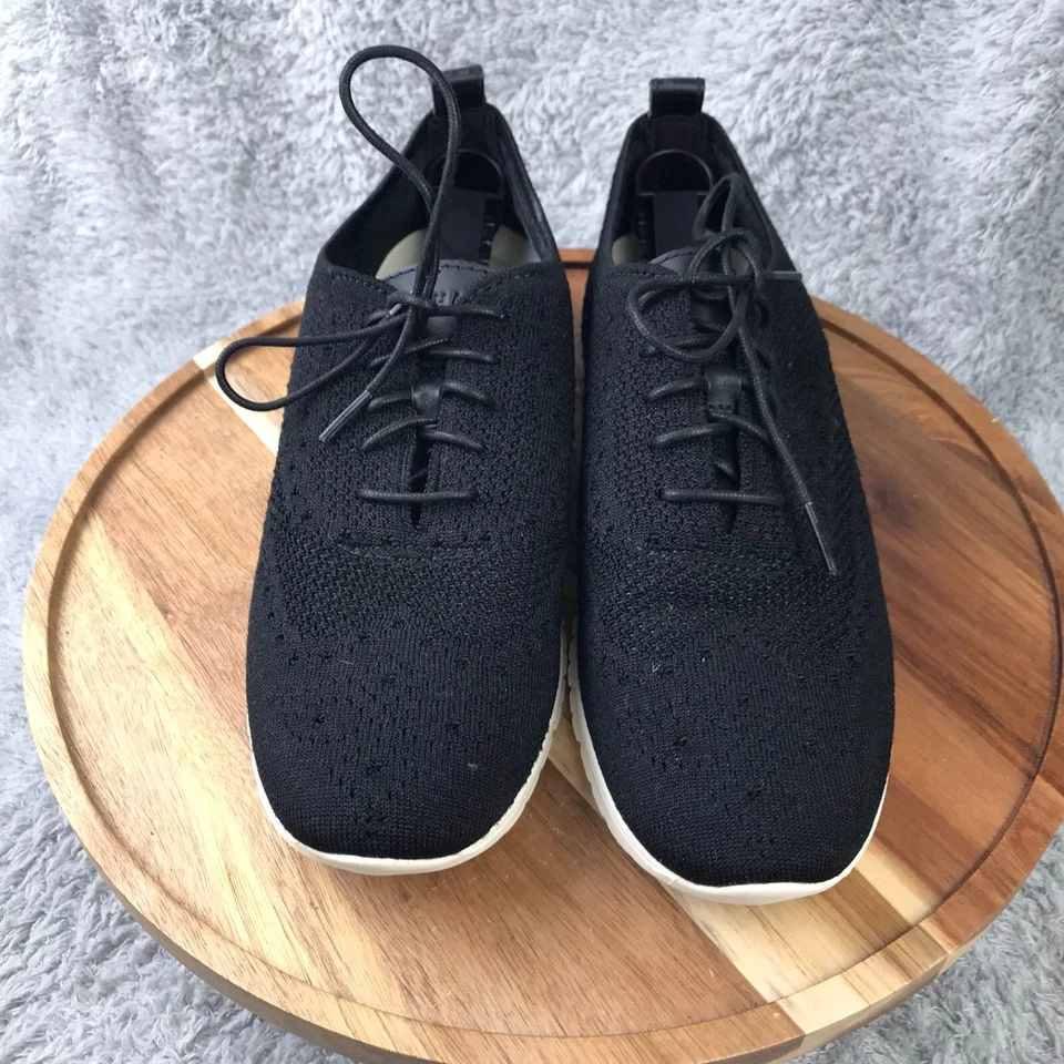 Zapato de vestir Cole Haan Zerogrand Stitchlite punta de ala Oxford para mujer 10,5B tejido negro Foto 3 de 4