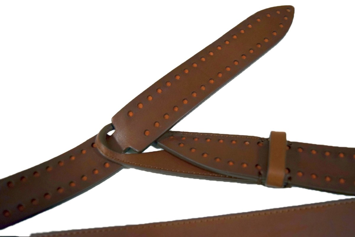 2 Cinture Uomo In Pelle Morbida Automatica - Ricambio Senza Fibbia - 130 X 3,5 Cm - 5
