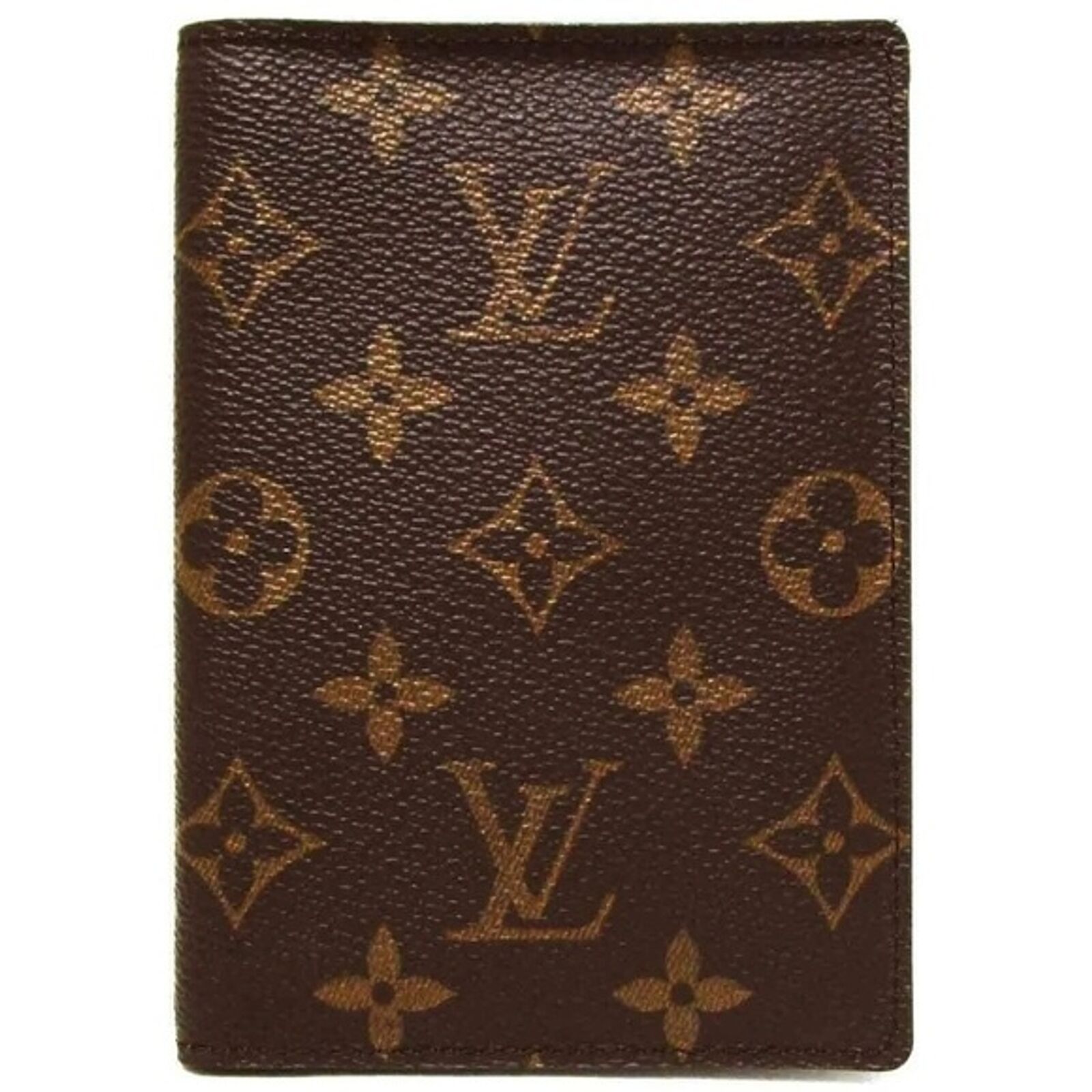 LOUIS VUITTON Monogram Canvas Passport Cover Card Case Brown-US